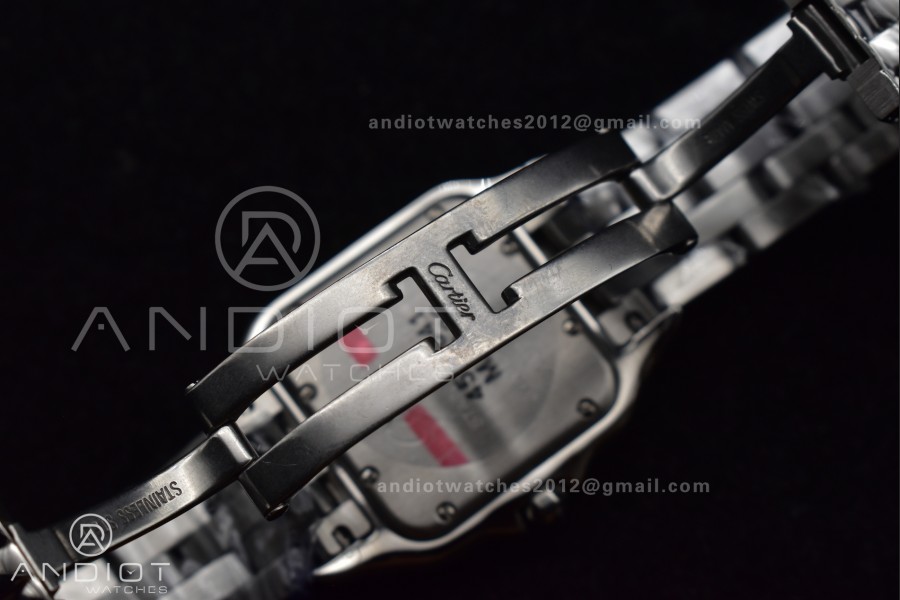 Panthère 27mm BVF 1:1 Best Edition SS White Dial Diamonds Bezel on SS Bracelet Ronda Quartz
