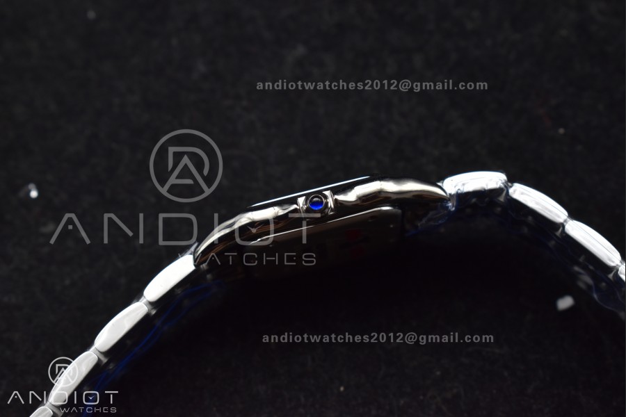 Panthère 27mm BVF 1:1 Best Edition SS White Dial Diamonds Bezel on SS Bracelet Ronda Quartz