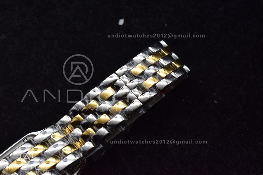Panthère 27mm BVF 1:1 Best Edition SS/YG White Dial Stainless Bezel on SS/YG Bracelet Ronda Quartz