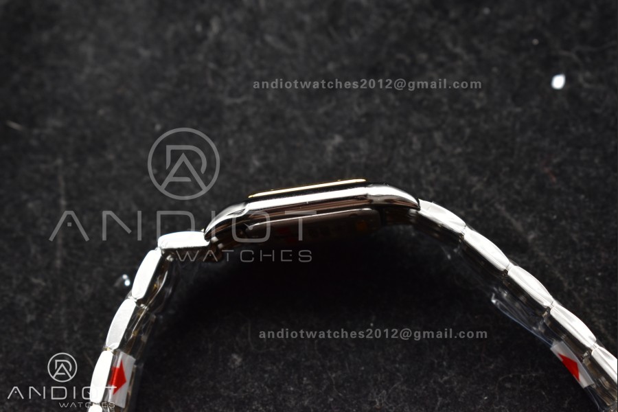 Panthère 27mm BVF 1:1 Best Edition SS/YG White Dial Stainless Bezel on SS/YG Bracelet Ronda Quartz