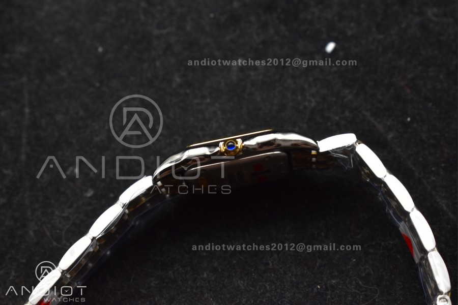 Panthère 27mm BVF 1:1 Best Edition SS/YG White Dial Stainless Bezel on SS/YG Bracelet Ronda Quartz