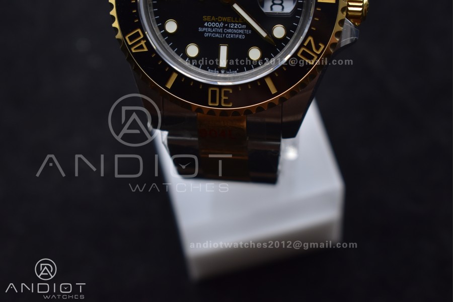Sea-Dweller Two Tone SS/YG 126603 GMF Best Edition Black Dial on SS/YG Bracelet A2824 V3