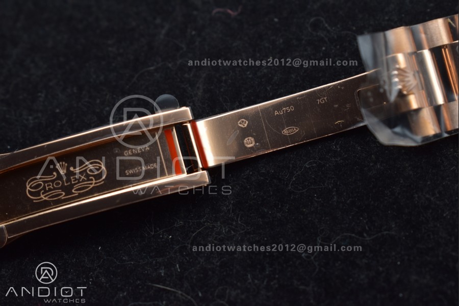 DayDate 40 RG QF Best Edition 904L Steel Slate Ombre Dial on President Bracelet A2836 V4 (Gain Weight)