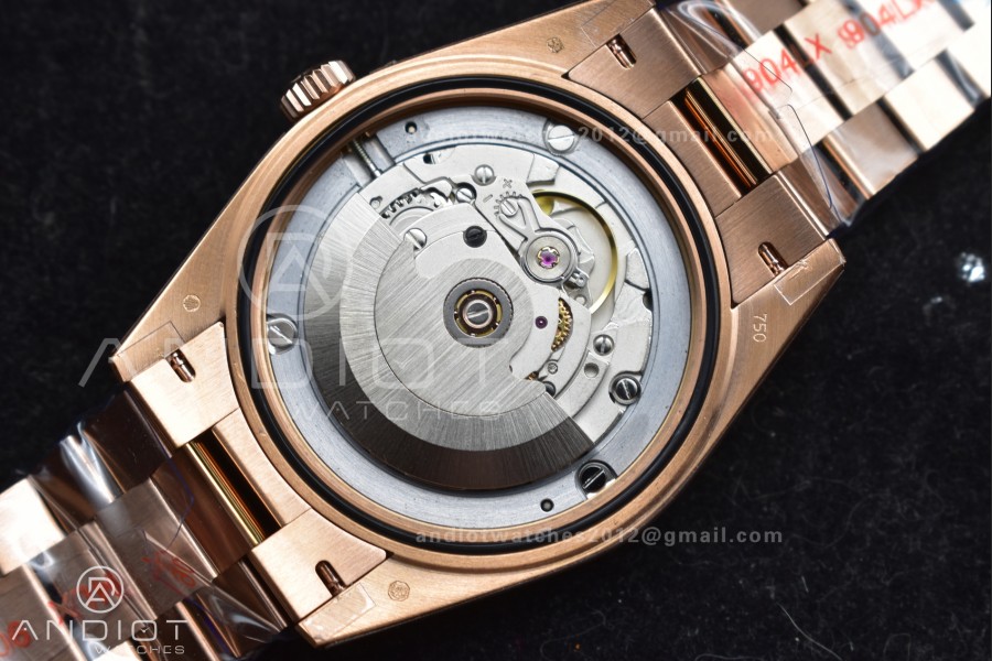 DayDate 40 RG QF Best Edition 904L Steel Slate Ombre Dial on President Bracelet A2836 V4 (Gain Weight)