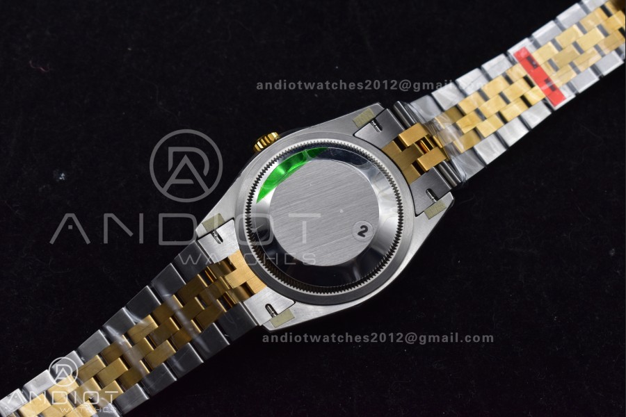 DateJust 36 SS/RG 126231 VSF 1:1 Best Edition 904L Steel Gray Dial Green Roman Marker on Jubilee Bracelet VS3235