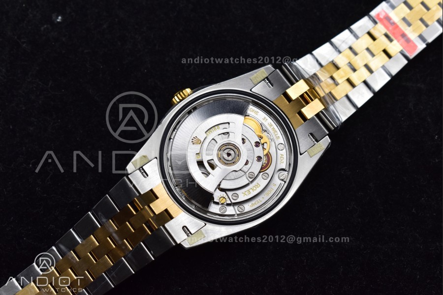 DateJust 36 SS/RG 126231 VSF 1:1 Best Edition 904L Steel Gray Dial Green Roman Marker on Jubilee Bracelet VS3235