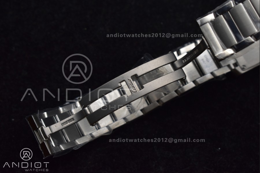 Tank Francaise Small SS KRF 1:1 Best Edition White Dial on SS Bracelet Ronda Quartz