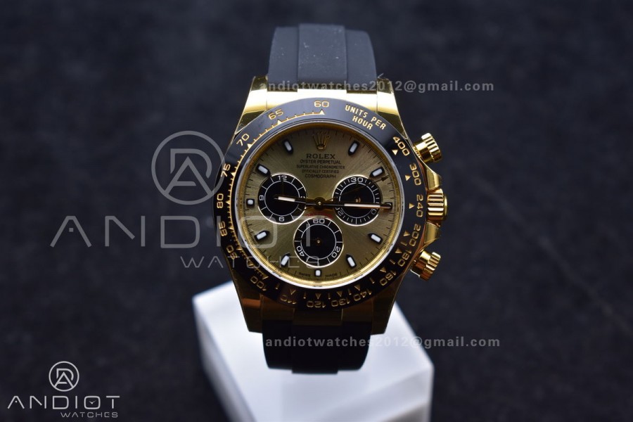Daytona 116518 VSF 1:1 Best Edition 904L Steel YG Dial on Oyster flex Strap DD4130