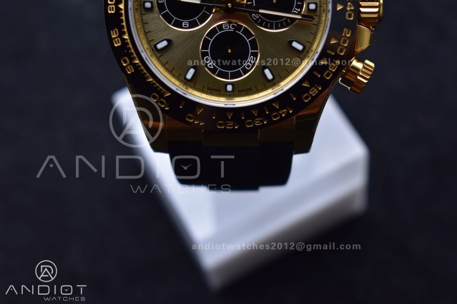 Daytona 116518 VSF 1:1 Best Edition 904L Steel YG Dial on Oyster flex Strap DD4130