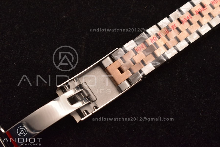DateJust 41 126333 SS/RG ARF 1:1 Best Edition 904L Steel Gray Green Roman Dial on SS/RG Jubilee Bracelet SH3235 (Gain Weight)