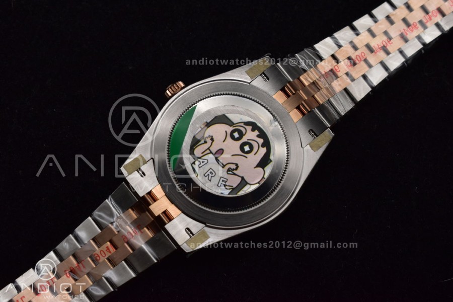 DateJust 41 126333 SS/RG ARF 1:1 Best Edition 904L Steel Gray Green Roman Dial on SS/RG Jubilee Bracelet SH3235 (Gain Weight)