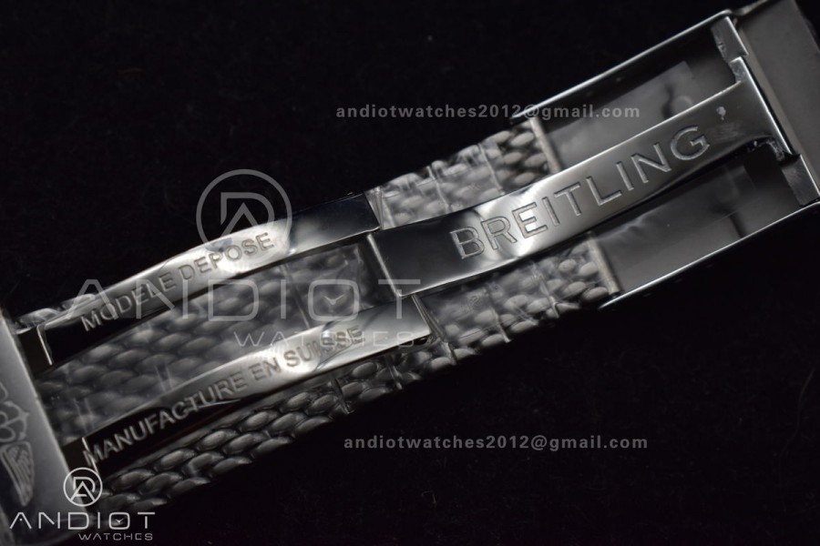 Super Ocean Heritage II BLSF 42mm SS Black Dial Black Ceramic Bezel on SS Mesh Bracelet A2824