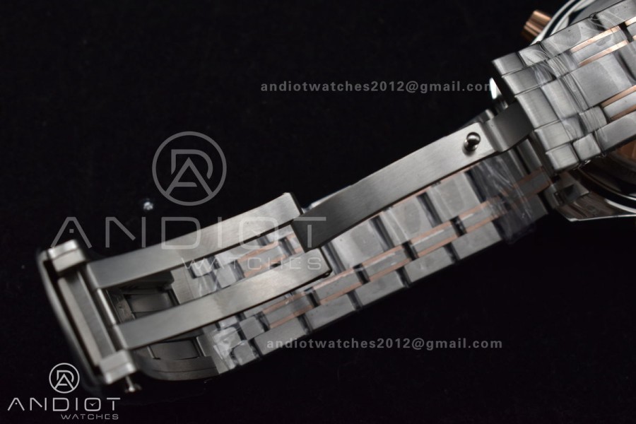 Seamaster 300m Chrono SS/RG OMF 1:1 Best Edition Black Dial on SS Strap A9900