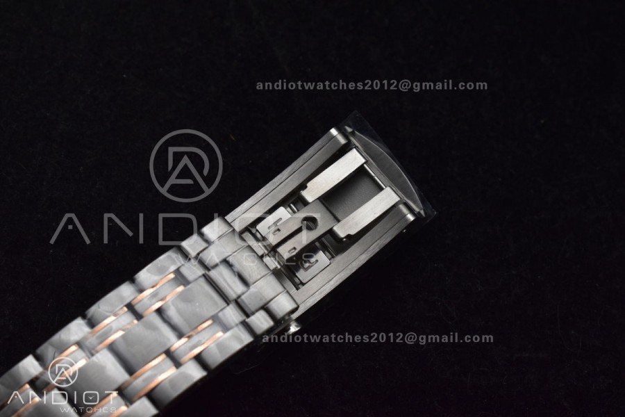 Seamaster 300m Chrono SS/RG OMF 1:1 Best Edition Black Dial on SS Strap A9900