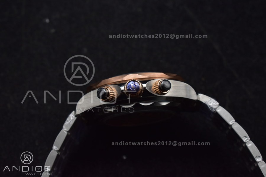 Seamaster 300m Chrono SS/RG OMF 1:1 Best Edition Black Dial on SS Strap A9900