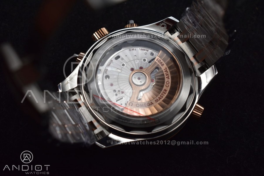 Seamaster 300m Chrono SS/RG OMF 1:1 Best Edition Black Dial on SS Strap A9900