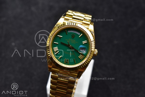 Day Date 40 YG 228238 THBF 1:1 Best Edition Green ...