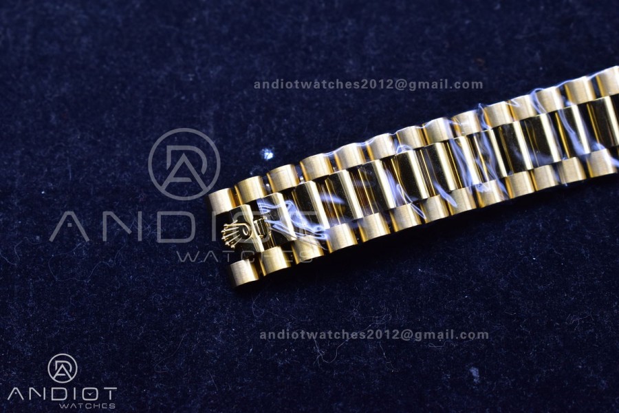 Day Date 40 YG 228238 THBF 1:1 Best Edition Green Roman Dial on President Bracelet VR3255 (Gain Weight)