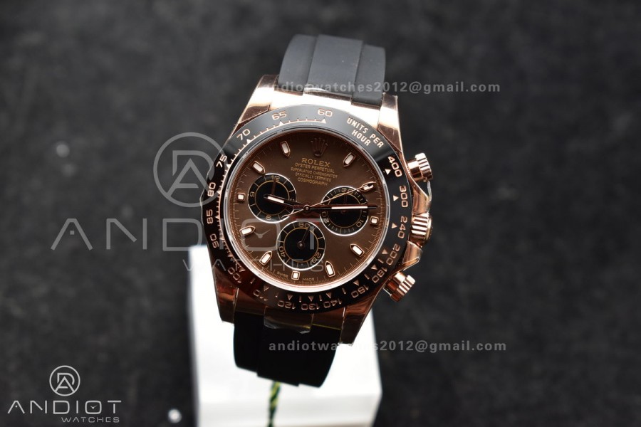 Daytona 116515 LN ZF 1:1 Best Edition Chocolate/Black Dial on Oyster-flex Strap SH4130 (Gain Weight)
