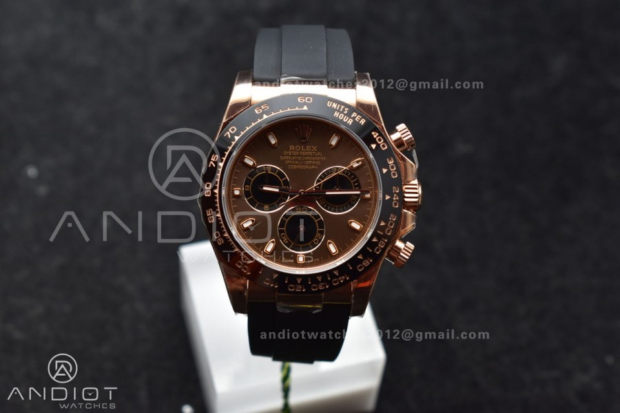 Daytona 116515 LN ZF 1:1 Best Edition Chocolate/Black Dial on Oyster-flex Strap SH4130 (Gain Weight)