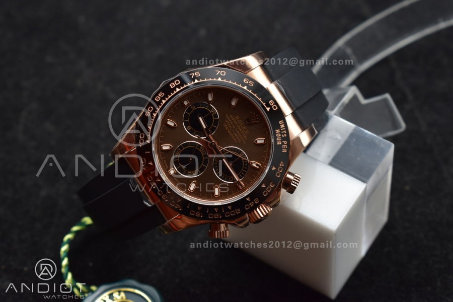 Daytona 116515 LN ZF 1:1 Best Edition Chocolate/Black Dial on Oyster-flex Strap SH4130 (Gain Weight)