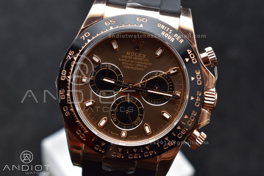 Daytona 116515 LN ZF 1:1 Best Edition Chocolate/Black Dial on Oyster-flex Strap SH4130 (Gain Weight)
