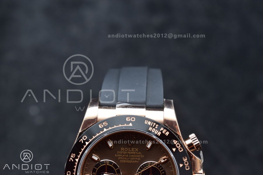 Daytona 116515 LN ZF 1:1 Best Edition Chocolate/Black Dial on Oyster-flex Strap SH4130 (Gain Weight)