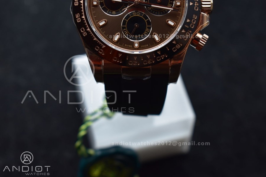 Daytona 116515 LN ZF 1:1 Best Edition Chocolate/Black Dial on Oyster-flex Strap SH4130 (Gain Weight)