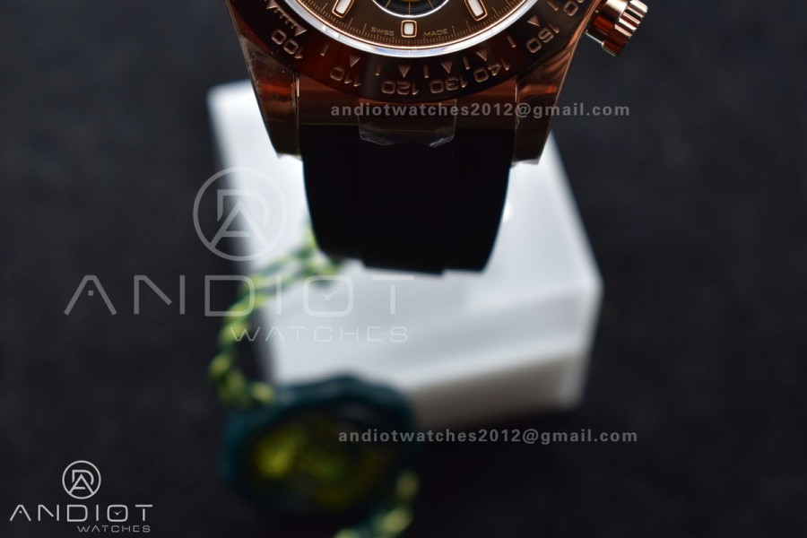 Daytona 116515 LN ZF 1:1 Best Edition Chocolate/Black Dial on Oyster-flex Strap SH4130 (Gain Weight)