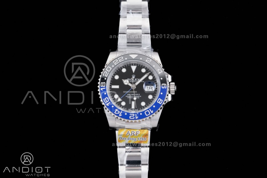 GMT-Master II 126710 BLNR Black/Blue Ceramic ARF 1:1 Batman Best Edition Black Dial On Oyster Bracelet DD3285