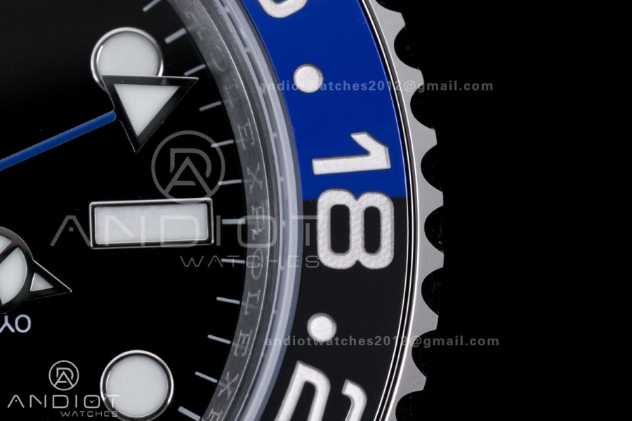 GMT-Master II 126710 BLNR Black/Blue Ceramic ARF 1:1 Batman Best Edition Black Dial On Oyster Bracelet DD3285