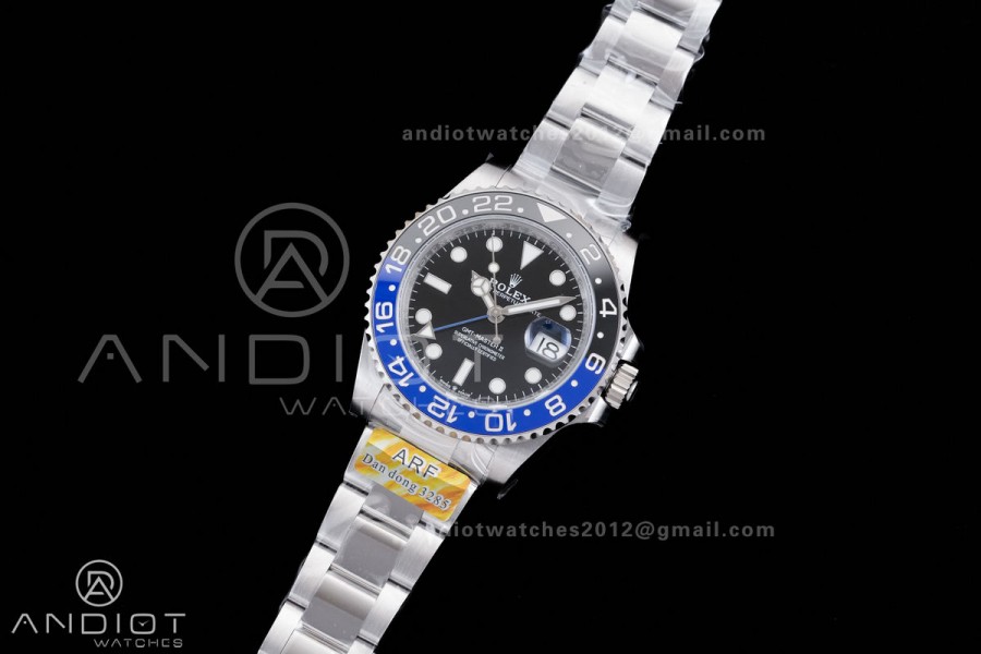 GMT-Master II 126710 BLNR Black/Blue Ceramic ARF 1:1 Batman Best Edition Black Dial On Oyster Bracelet DD3285