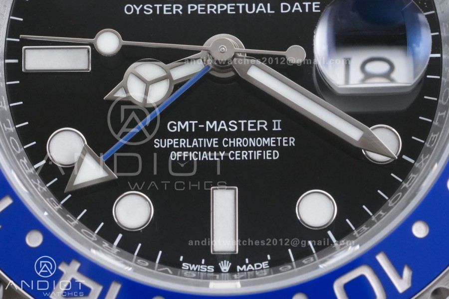 GMT-Master II 126710 BLNR Black/Blue Ceramic ARF 1:1 Batman Best Edition Black Dial On Oyster Bracelet DD3285