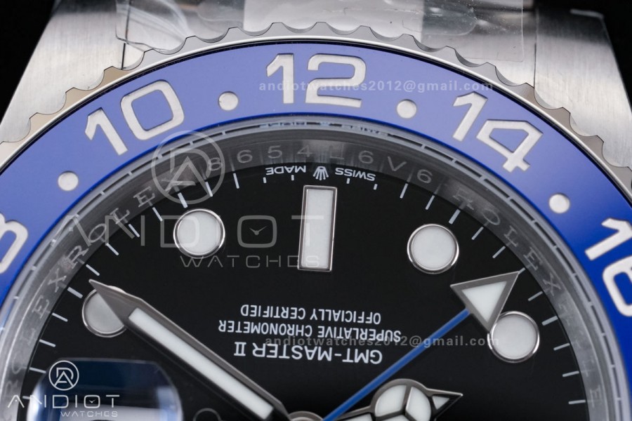 GMT-Master II 126710 BLNR Black/Blue Ceramic ARF 1:1 Batman Best Edition Black Dial On Oyster Bracelet DD3285