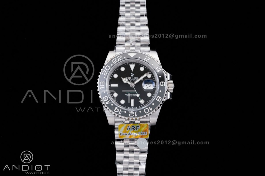 GMT-Master II 126710 GRNR Black/Gray Ceramic ARF 1:1 Bruce Wayne Best Edition Black Dial On Jubilee Bracelet DD3285 