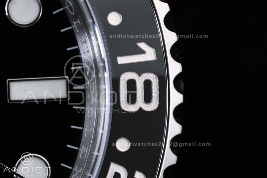 GMT-Master II 126710 GRNR Black/Gray Ceramic ARF 1:1 Bruce Wayne Best Edition Black Dial On Jubilee Bracelet DD3285 