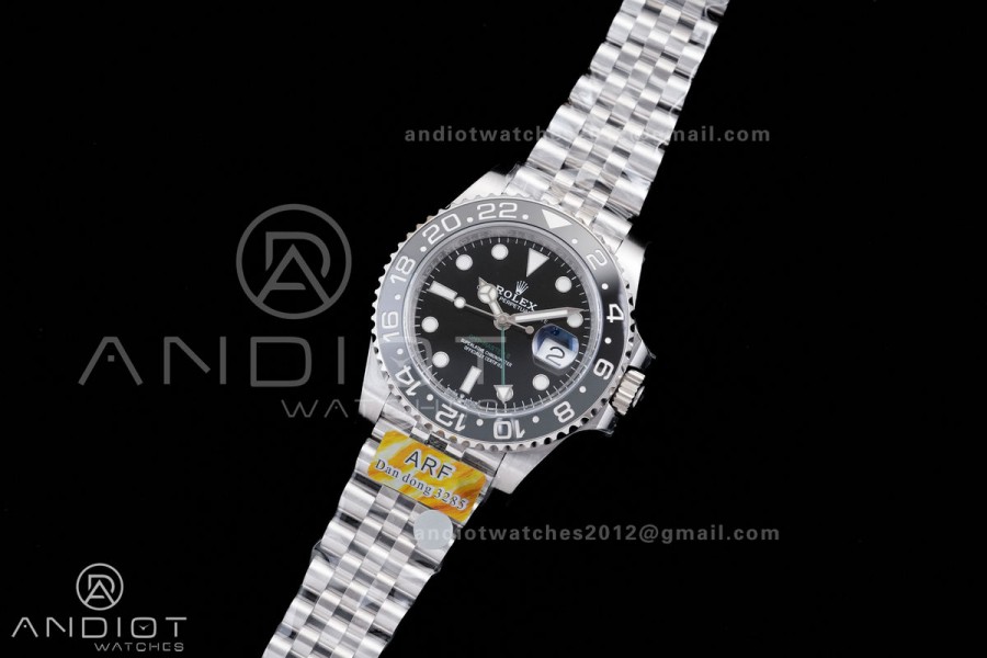 GMT-Master II 126710 GRNR Black/Gray Ceramic ARF 1:1 Bruce Wayne Best Edition Black Dial On Jubilee Bracelet DD3285 