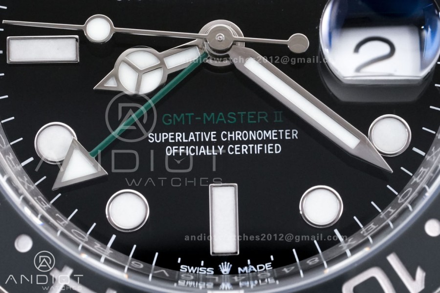 GMT-Master II 126710 GRNR Black/Gray Ceramic ARF 1:1 Bruce Wayne Best Edition Black Dial On Jubilee Bracelet DD3285 