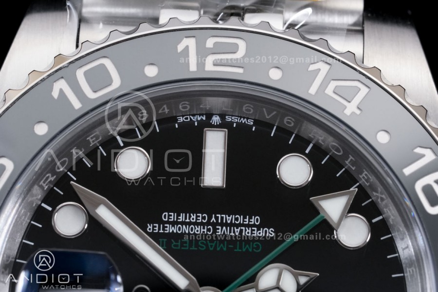 GMT-Master II 126710 GRNR Black/Gray Ceramic ARF 1:1 Bruce Wayne Best Edition Black Dial On Jubilee Bracelet DD3285 
