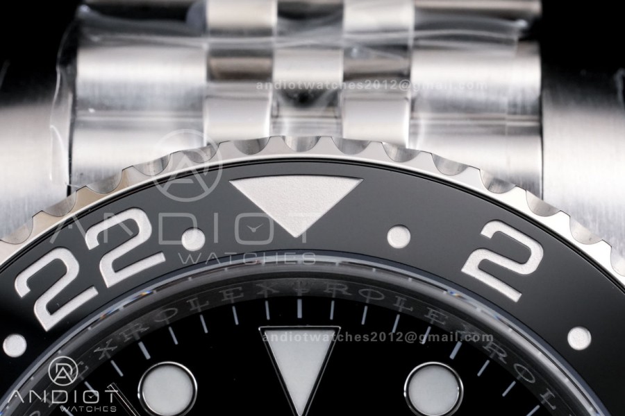 GMT-Master II 126710 GRNR Black/Gray Ceramic ARF 1:1 Bruce Wayne Best Edition Black Dial On Jubilee Bracelet DD3285 