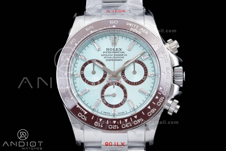Daytona 126506 Gain Weight QF 1:1 Best Edition Ice Blue Dial T Diamond Markers on Bracelet SH4131 V6