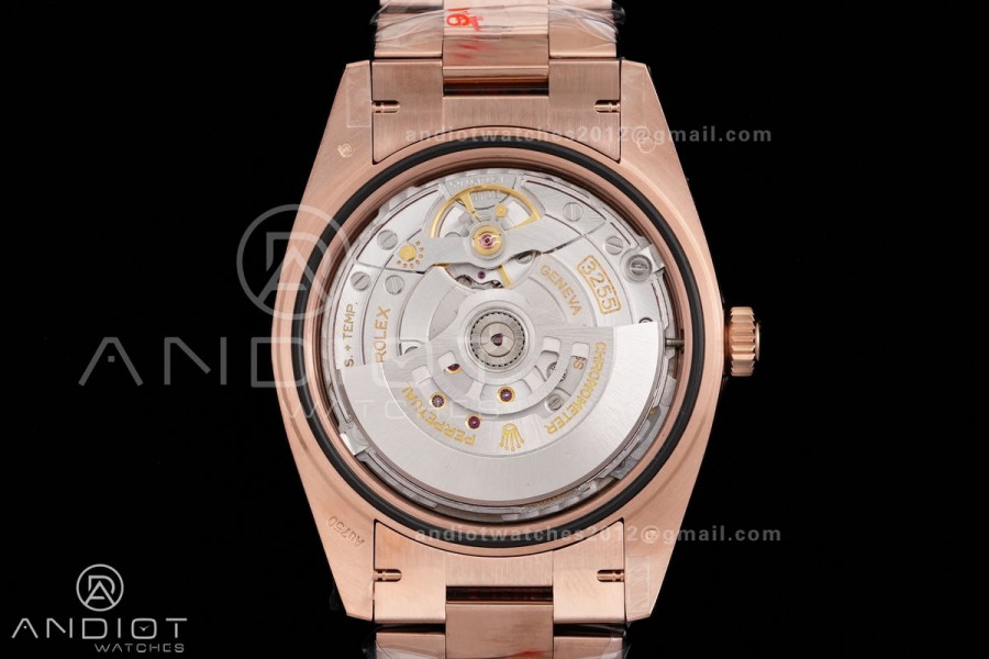 DayDate 40 RG QF 1:1 Best Edition Gray Ombre Roman Dial on President Bracelet VR3255 V8 (Gain Weight)