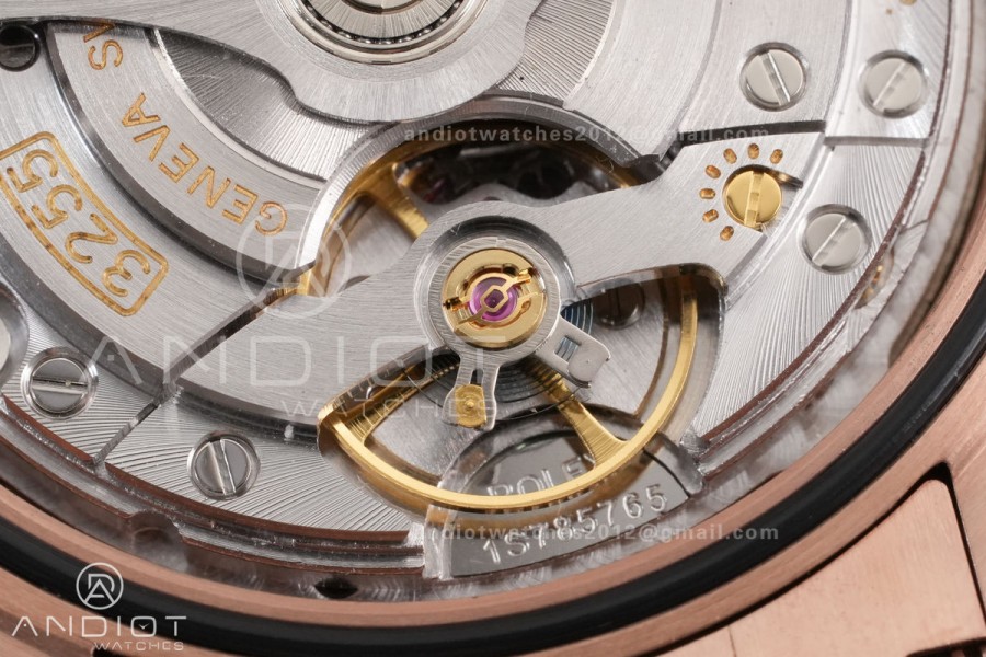 DayDate 40 RG QF 1:1 Best Edition Gray Ombre Roman Dial on President Bracelet VR3255 V8 (Gain Weight)