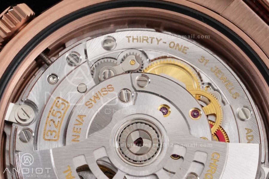 DayDate 40 RG QF 1:1 Best Edition Gray Ombre Roman Dial on President Bracelet VR3255 V8 (Gain Weight)