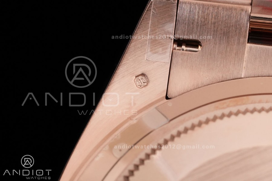 DayDate 40 RG QF 1:1 Best Edition Gray Ombre Roman Dial on President Bracelet VR3255 V8 (Gain Weight)