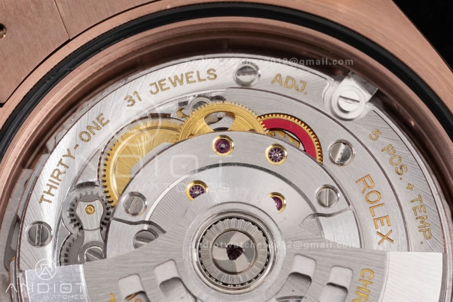 DayDate 40 RG QF 1:1 Best Edition Green Roman Dial on President Bracelet VR3255 V8 (Gain Weight)