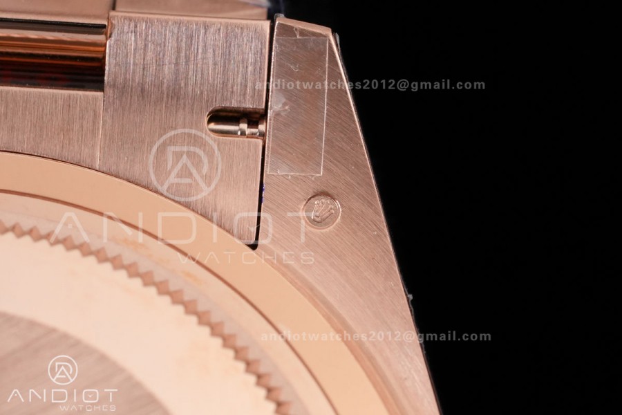 DayDate 40 RG QF 1:1 Best Edition Green Roman Dial on President Bracelet VR3255 V8 (Gain Weight)