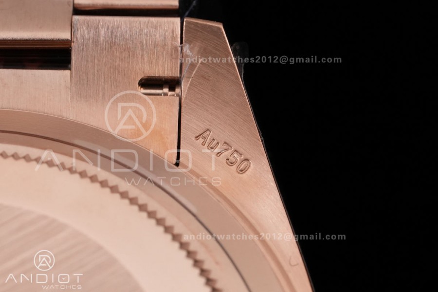 DayDate 40 RG QF 1:1 Best Edition Green Roman Dial on President Bracelet VR3255 V8 (Gain Weight)