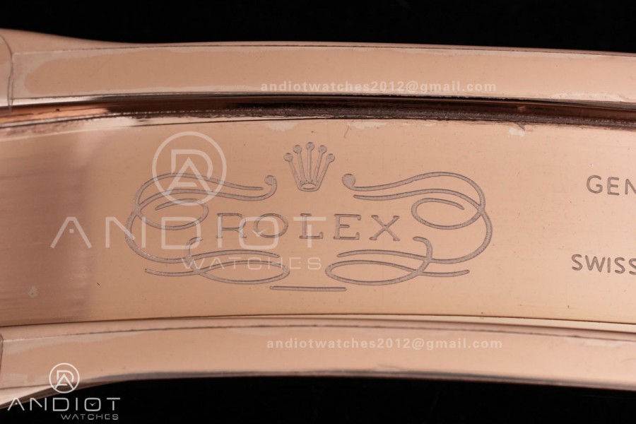 DayDate 40 RG QF 1:1 Best Edition Green Roman Dial on President Bracelet VR3255 V8 (Gain Weight)