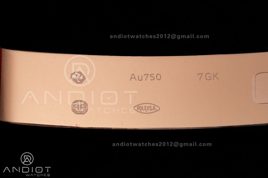 DayDate 40 RG QF 1:1 Best Edition Green Roman Dial on President Bracelet VR3255 V8 (Gain Weight)